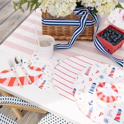 Daydream Society Seaside Seagull Guest Napkins In Red