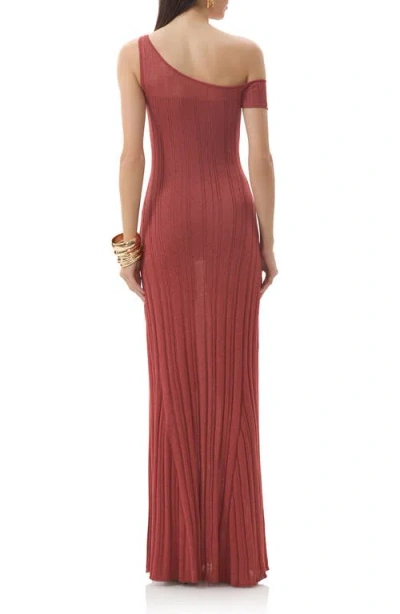 Afrm Hoda One-shoulder Knit Dress In Pink
