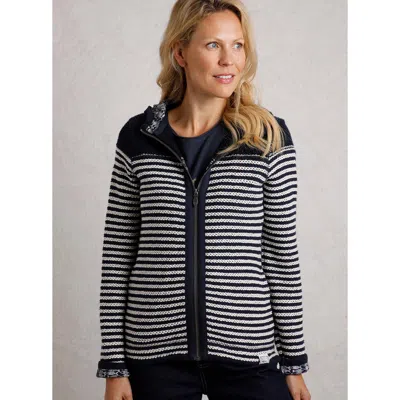 Weird Fish Bianca Full Zip Stripe Macaroni Hoodie