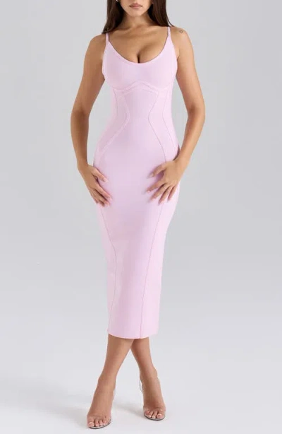 House Of Cb The Hourglass Bandage Midi Dress In Pink