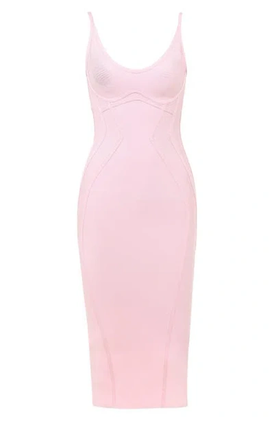 House Of Cb The Hourglass Bandage Midi Dress In Pink