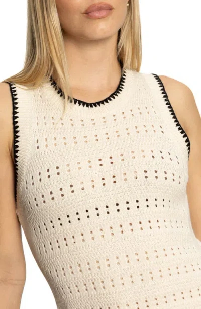 Sanctuary Free Spirit Open Stitch Minidress In Neutral