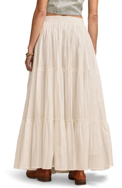 Lucky Brand Broomstick Full Tiered Cotton Maxi Skirt