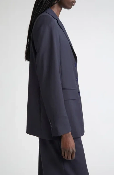 Max Mara Nice Virgin Wool Blazer In Blue