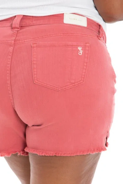Slink Jeans Frayed Hem Side Vent Shorts