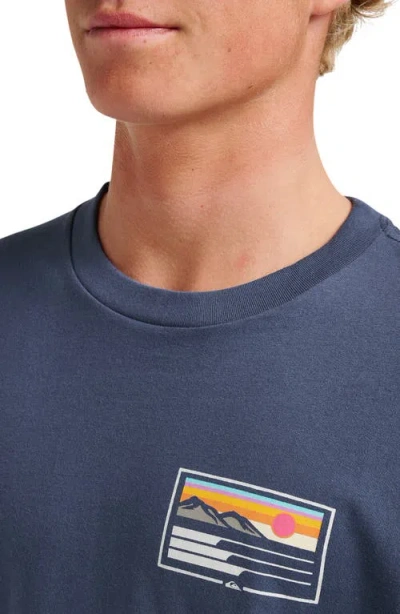 Quiksilver Coastal Vibes Graphic T-shirt In Blue