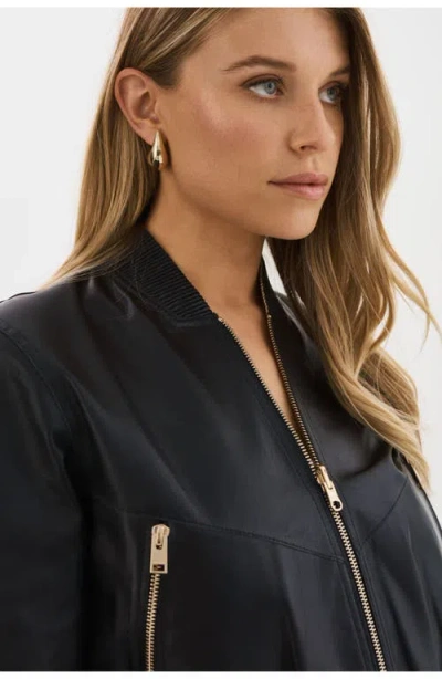 Lamarque Kordella | Reversible Leather Bomber Jacket