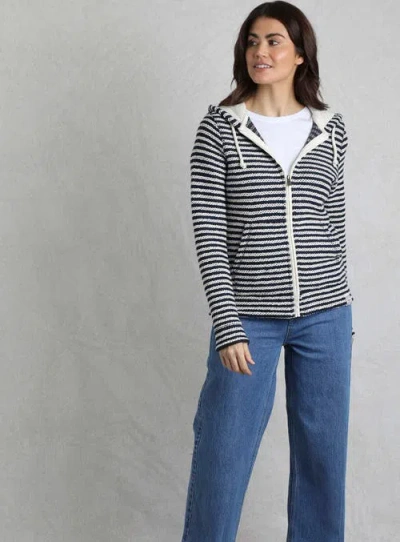 Weird Fish Fisher Full Zip Stripe Macaroni Hoodie