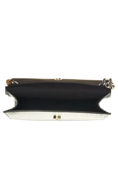 Alexander Mcqueen Mcqueen Small Skull Croc Embossed Leather Shoulder Bag
