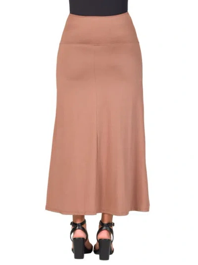 24seven Comfort Apparel Maternity Elastic Waist Maxi Skirt