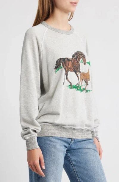 The Great . The College Horses Sweatshirt In Gray