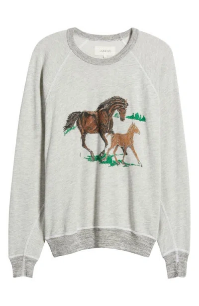 The Great . The College Horses Sweatshirt In Gray