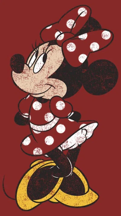 Mickey & Friends Minnie Mouse Portrait Distressed  Graphic T-shirt
