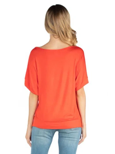24seven Comfort Apparel Maternity Loose Fit Dolman Top With Wide Sleeves In Animal Print