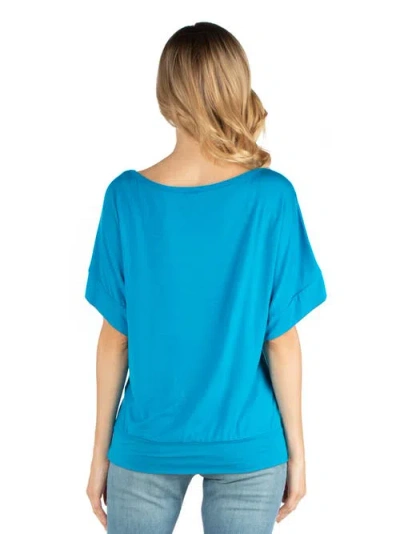 24seven Comfort Apparel Loose Fit Dolman Maternity Top With Wide Sleeves
