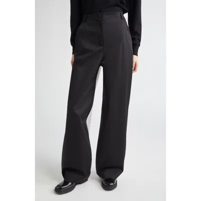 Partow Kayden Colorblock Cotton Pants In Black