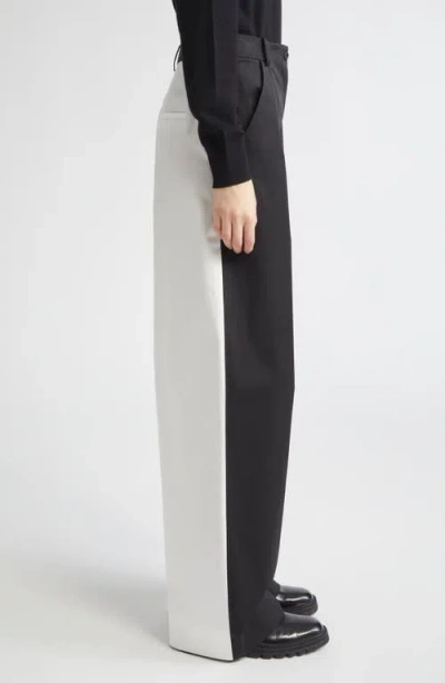 Partow Kayden Colorblock Cotton Pants In Black