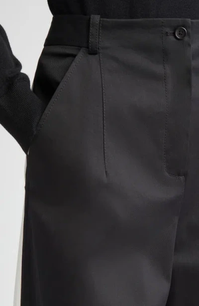 Partow Kayden Colorblock Cotton Pants In Black