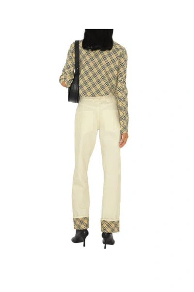 Burberry Slim Fit Check Cotton Shirt In Green