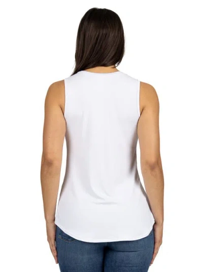 24seven Comfort Apparel Maternity V-neck Tunic Tank Top With Round Hemline