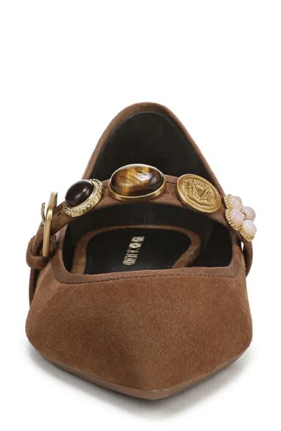 Veronica Beard Selene Charms Mary Jane Ballerina Flats In Brown