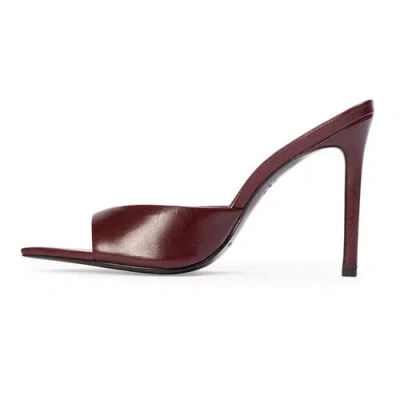 Black Suede Studio Brea Leather Mule