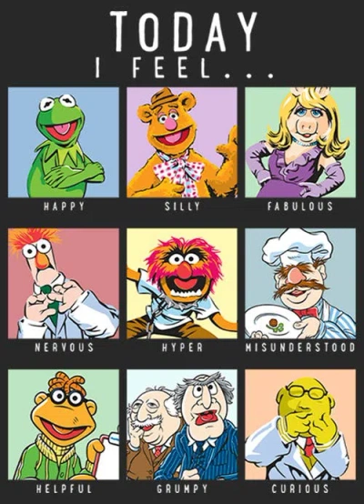 The Muppets Mood Chart  Graphic T-shirt