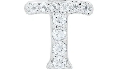 Mignonette White Topaz Pavé Initial Pendant Necklace