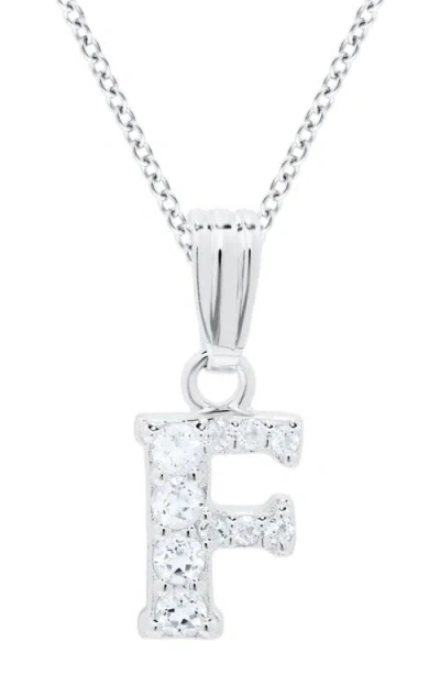 Mignonette White Topaz Pavé Initial Pendant Necklace