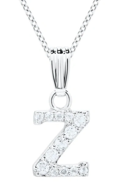 Mignonette White Topaz Pavé Initial Pendant Necklace