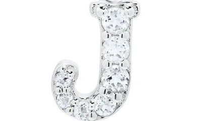 Mignonette White Topaz Pavé Initial Pendant Necklace