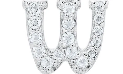 Mignonette White Topaz Pavé Initial Pendant Necklace