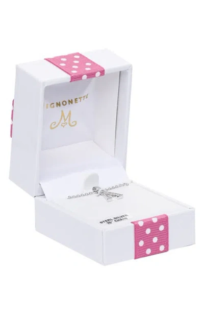 Mignonette White Topaz Pavé Initial Pendant Necklace