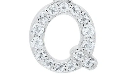 Mignonette White Topaz Pavé Initial Pendant Necklace