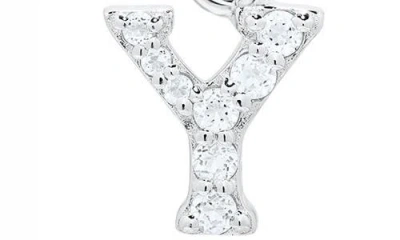 Mignonette White Topaz Pavé Initial Pendant Necklace