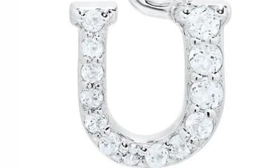 Mignonette White Topaz Pavé Initial Pendant Necklace