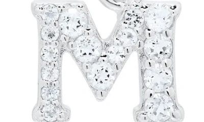 Mignonette White Topaz Pavé Initial Pendant Necklace
