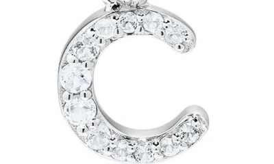 Mignonette White Topaz Pavé Initial Pendant Necklace