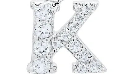 Mignonette White Topaz Pavé Initial Pendant Necklace