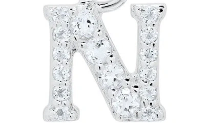 Mignonette White Topaz Pavé Initial Pendant Necklace