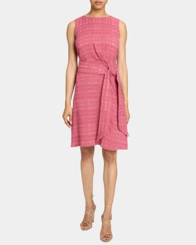Santorelli Nadia Sleeveless A-line Short Dress In Pink