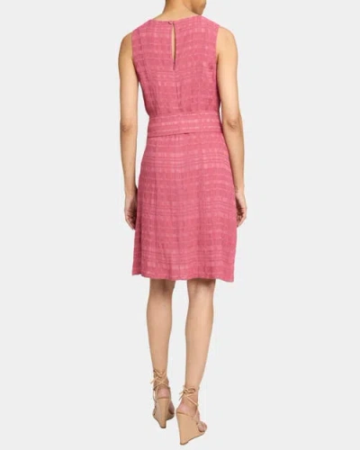 Santorelli Nadia Sleeveless A-line Short Dress In Pink