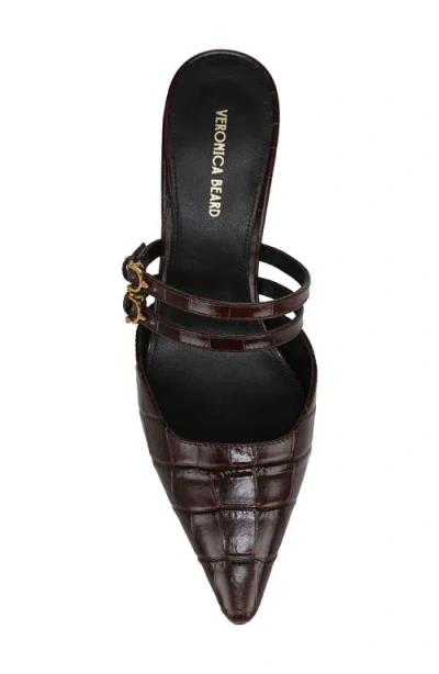 Veronica Beard Corrie Croc Embossed Pointed Toe Pump