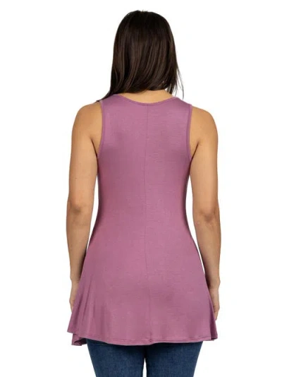24seven Comfort Apparel Maternity Scoop Neck Sleeveless Tank Top