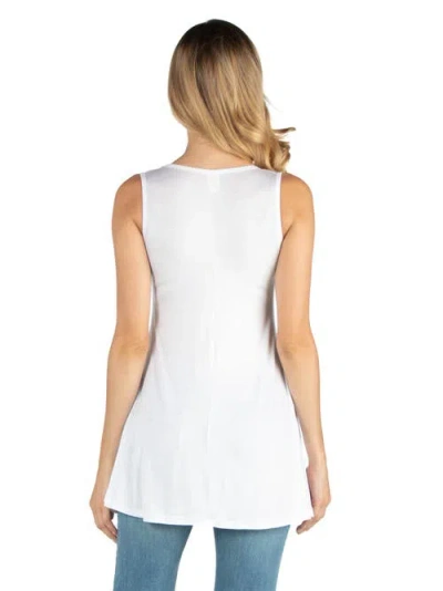 24seven Comfort Apparel Maternity Scoop Neck Sleeveless Tank Top