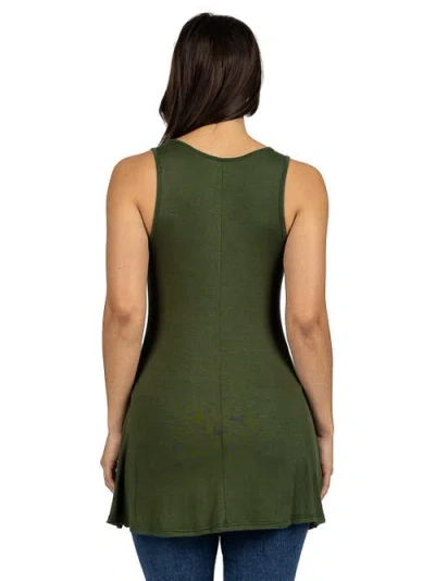 24seven Comfort Apparel Maternity Scoop Neck Sleeveless Tank Top