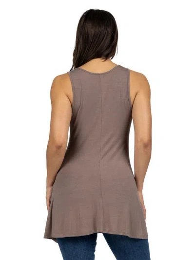24seven Comfort Apparel Maternity Scoop Neck Sleeveless Tank Top