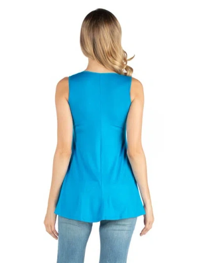 24seven Comfort Apparel Maternity Scoop Neck Sleeveless Tank Top