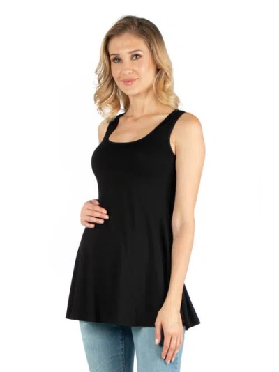 24seven Comfort Apparel Maternity Scoop Neck Sleeveless Tank Top