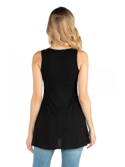 24seven Comfort Apparel Maternity Scoop Neck Sleeveless Tank Top